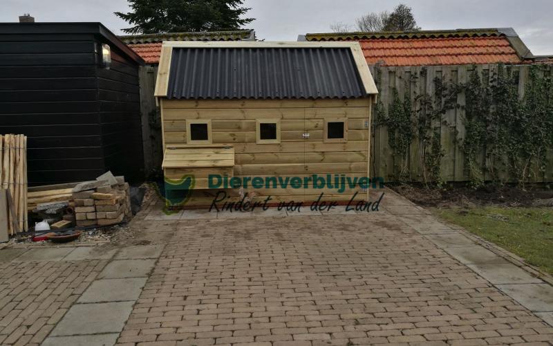 Nachthok kippen met 2 raampjes.