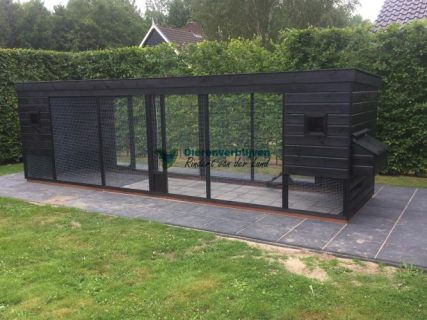 Kippenhok groot dubbel nachthok Leeuwarden type C zijkant rechts