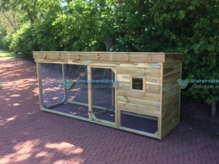 Kippenhok met ren geschikt voor 4 tot 8 kippen.