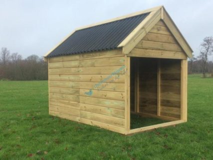 Schuilhok voor meerdere geiten of schapen.