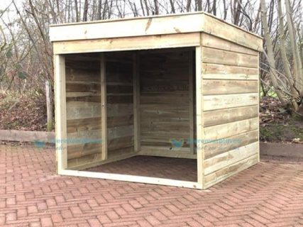 Schuilstal voor varkens, schapen, geiten en andere boerderijdieren.